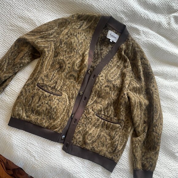 Opus Brushed Paisley-Jacquard Knitted Cardigan - Picture 3 of 5
